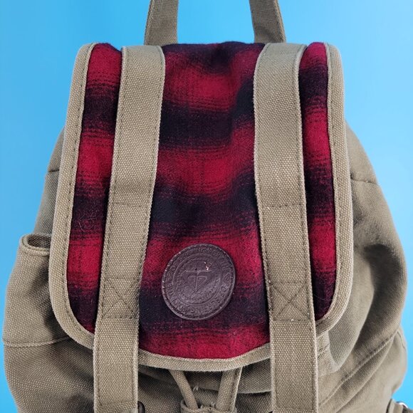 🏄‍♀️ Vintage Roxy Canvas + Flannel Backpack - Picture 2 of 13